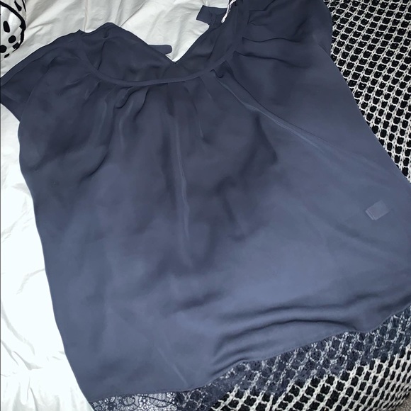 Navy Blue Lauren Conrad Blouse - Picture 1 of 3